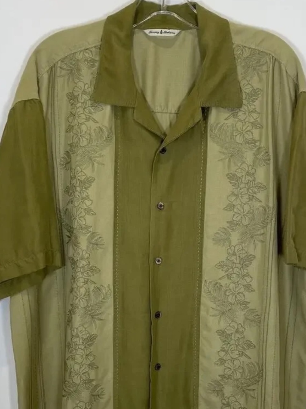 Tommy Bahama Men's Silk Panels Shirt, Embroidered -XL